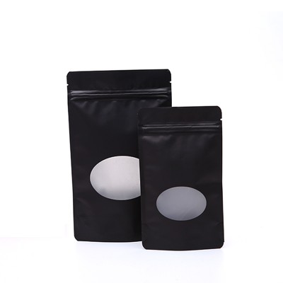 Food Storge Bags Metallic Mylar Ziplock Bags Flat Bottom Black Aluminum Foil Small Zip Lock Plastic Bags Wholesale